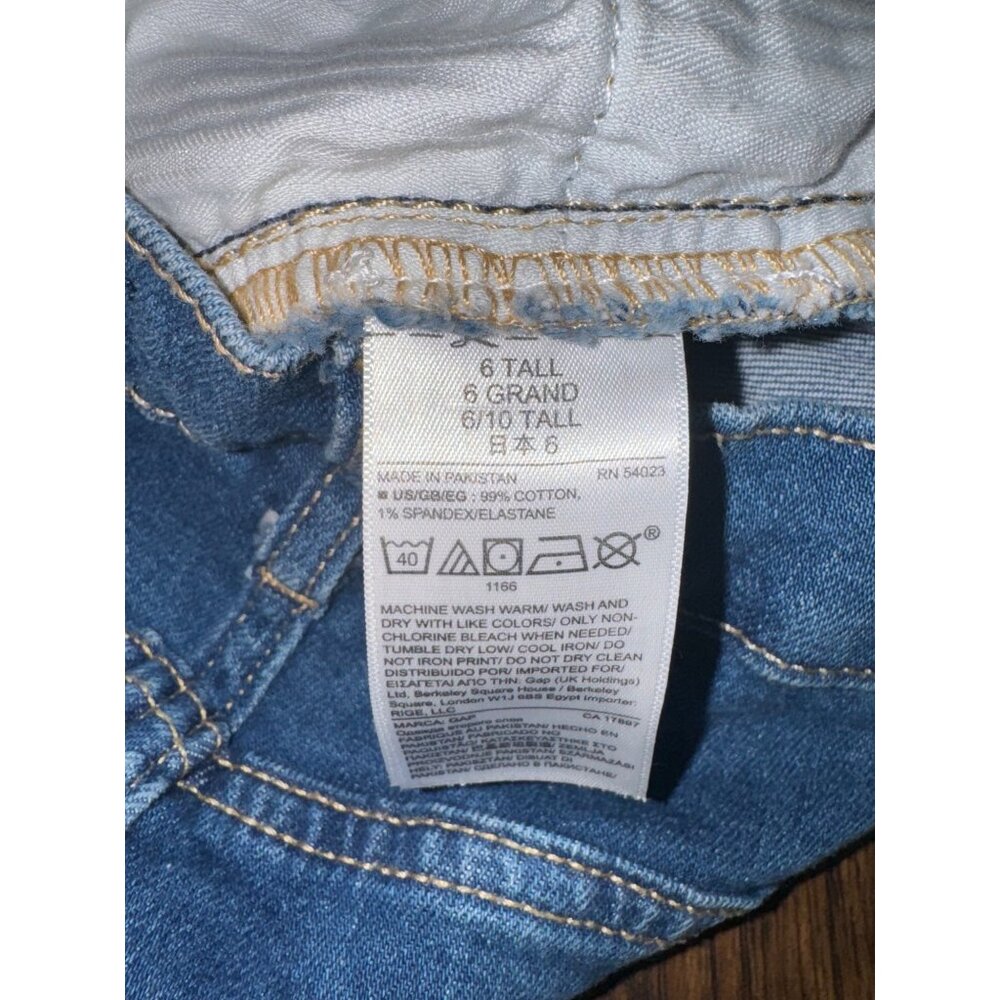 GAP 1969 Womens A Line Festival Y2K Concert Button Front Denim Skirt - 6/28 Tall - Picture 4 of 5